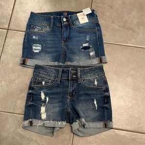 2 Pair MIDI Stretch 4”inseam size 1 shorts